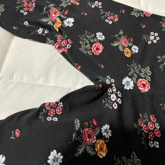 🧡 Derek Heart Leggings Black Floral High Rise L - Picture 3 of 4